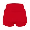 thumbnail image 5 of Krdevn Women's Tennis Skirt with Pockets Athletic Yoga Skort Solid Color Stretchy Casual Sport Skirt Shorts,Color: Red Size: 4XL, 5 of 6