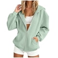 thumbnail image 6 of AnuYalue Womens Zip Up Hoodies Trendy Casual Long Sleeve Zipper Sweatshirts Fall Winter Track Jackets with Pockets, 6 of 7