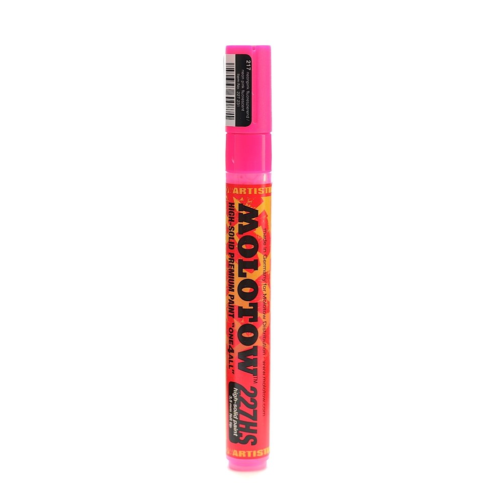 One4All Acrylic Paint Markers 4 mm, neon pink fluorescent, 217 (pack of