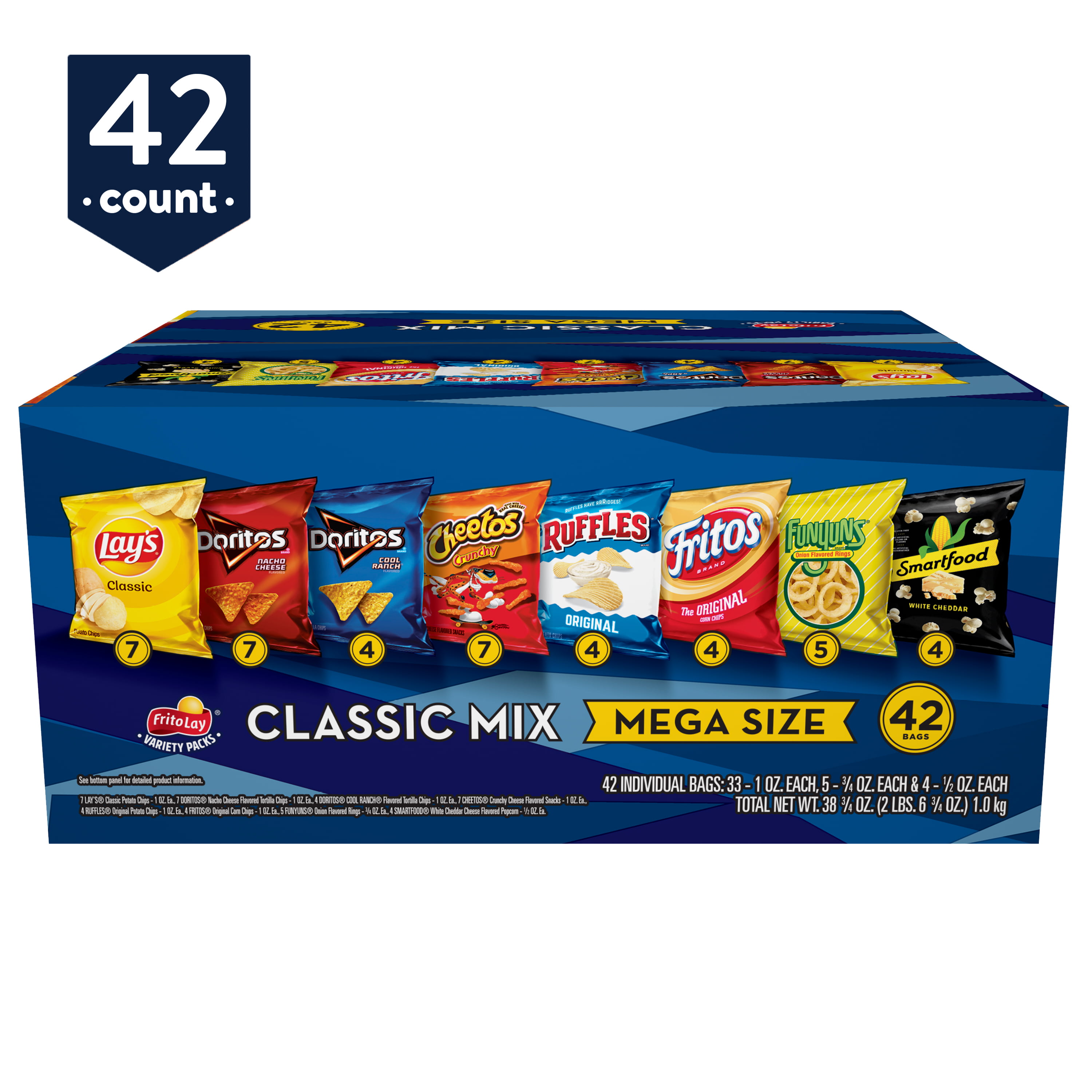 Frito Lay Classic Mix Chips Variety 38.75 42 Count Walmart.com
