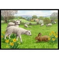 thumbnail image 1 of Carolines Treasures ASA2179MAT Lambs, Sheep & Rabbit Hare Indoor or Outdoor Mat, 18 x 27, 1 of 4