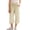 Beige, variant on Twczz Girls Capris with Pockets- Elastic Waist Tie Front Casual Summer Kids Beach Pants Brown Size 5-12