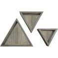 thumbnail image 3 of Ekena Millwork Set of 3, Triangle, Closed Back, Vintage Farmhouse Shadow Box Shelves, Barnwood Decor Collection, Reclaimed Grey, 3 of 15