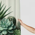 Erxjss Succulent Shower Curtain, Cactus Shower Curtain Set, Green Plant