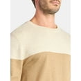 thumbnail image 4 of George Men's and Big Men's Colorblock Crewneck Sweater, Midweight, Sizes S-3XL, 4 of 5