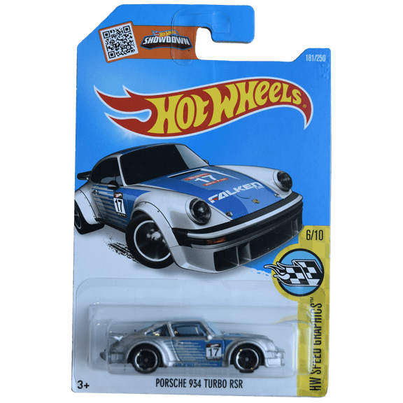 Hot Wheels Porsche 934 Turbo RSR, Speed Ghaphics 6/10 [silver/blue] 181/250