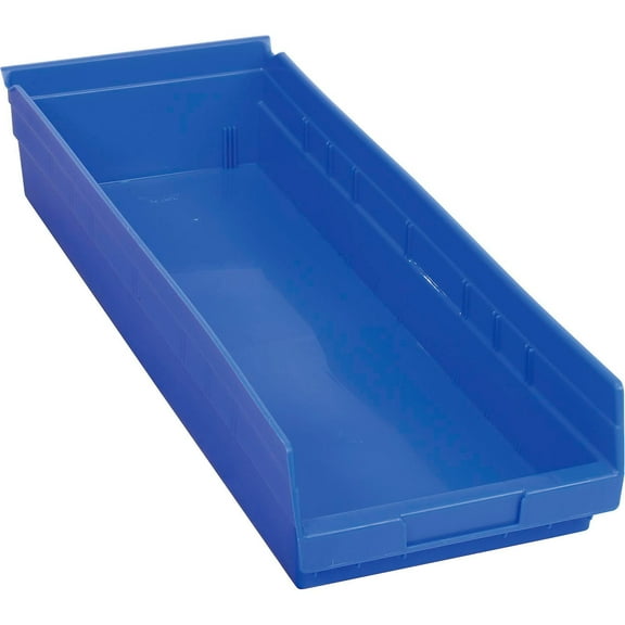 Global Industrial Plastic Nesting Storage Shelf Bin 8-3/8"W x 23-5/8"D x 4"H Blue
