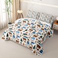thumbnail image 3 of Erosebridal Jungle Wildlife Bear Quilt Full For Kids,Outdoor Adventure Full Bedspread Sets,3-Piece, 3 of 7
