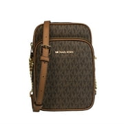 Michael Kors Womens Adjustable Crossbody Strap Fabric Bag, Gold