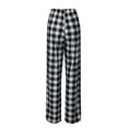 thumbnail image 5 of DENGDENG Womens Plaid Pj Pants Plaid Cute Pajamas Joggers Lounge Sleep Bottoms Plus Size Checkered Pants Comfy Drawstring Wide Leg Pant 2024 Gray L, 5 of 6