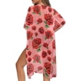 thumbnail image 5 of HELLHERO Red Roses Bathing Suit Cover Up High Quality Fabrics Quick Dry Free Size Women's Kimono Coverup for Female Adult, 5 of 6