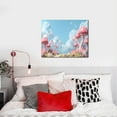 thumbnail image 4 of Kdxio Cute Pink Mushrooms Pattern Canvas Wall Art for Living Room Wall Decor for Bedroom Bathroom Modern Framed Canvas Art Prints Ready to Hang,Horizontal, 4 of 6