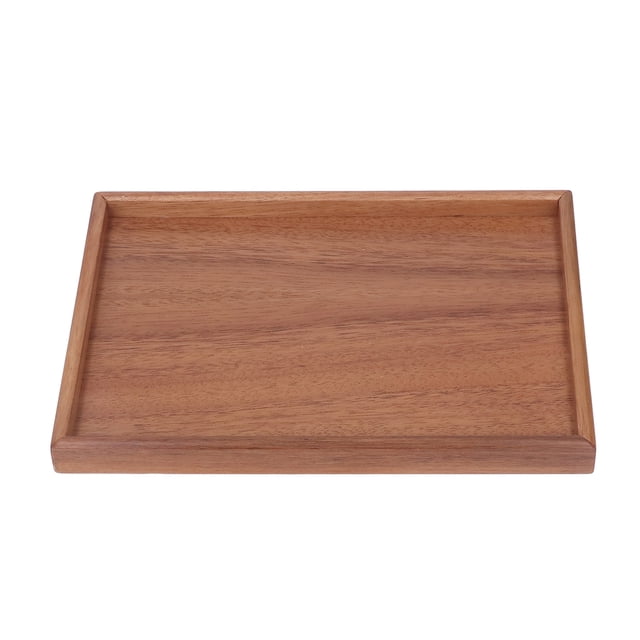 Bandeja de bambú para servir té, multifunción, decorativa, rectangular, para tocador de hotel, hogar, baño, L