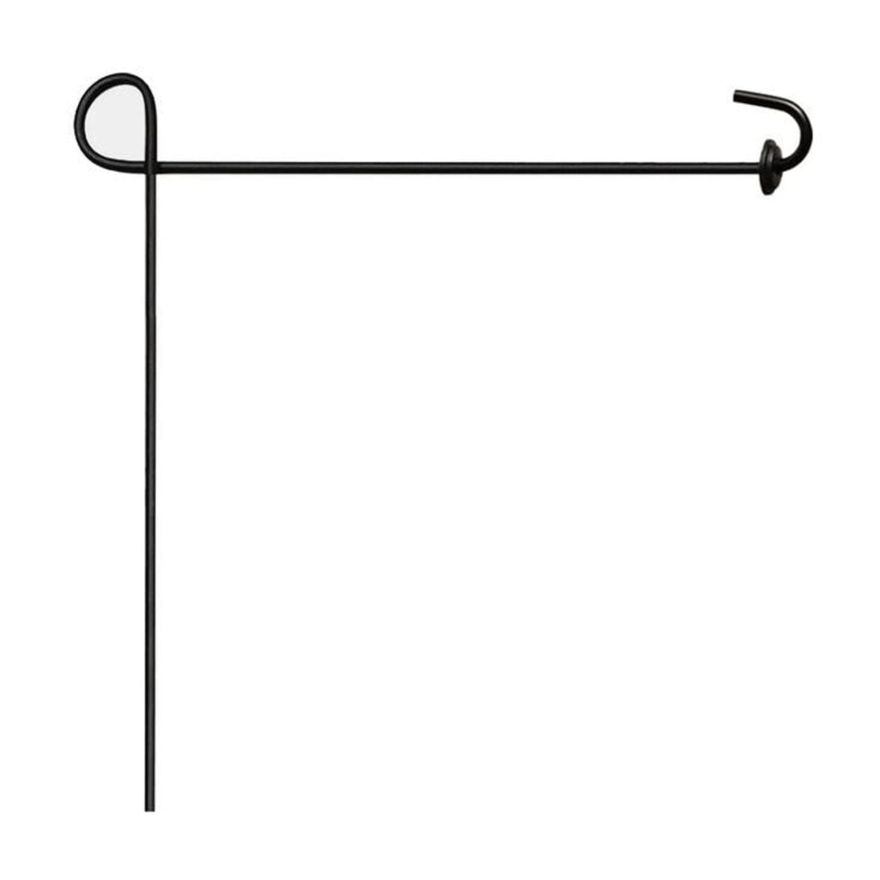 Meadow Creek 40" Spring Flat Black 100% Iron Yard Flag Stand