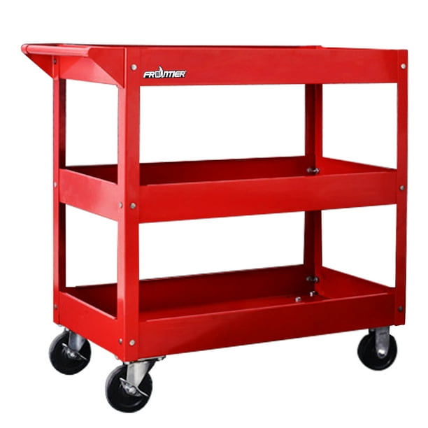FRONTIER 29 in. 3Tray Rolling Tool Cart, Red