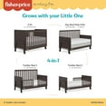 thumbnail image 6 of Fisher Price Iris 4  in 1 Convertible Crib by Dream On Me, Chocolate Chip, 6 of 15