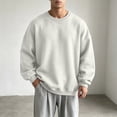thumbnail image 2 of LIaqionyy Big and Tall Sweatshirt for Mens Casual Crew Neck Pullover Sweat Shirts Long Sleeve Solid Color Shirt, 2 of 7