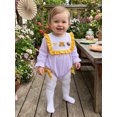 thumbnail image 4 of Cjfdfy Newborn Baby Girl Game Day Fall Outfit Animal Football Season Stripe Long Sleeve Ruffled Bow Collar Romper Infant Cute My First Football Season Fall Winter Clothes 0-18M, 4 of 9