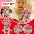 thumbnail image 3 of Highland Pink Cow Plush, Valentines Cute Highland Cow Stuffed Animal with Bow& Rose, Realistic Fluffy Highland Cow Plush, Farm Animal Decor, Christmas Gifts for Kids Adults Girlfriends Lover, 3 of 7