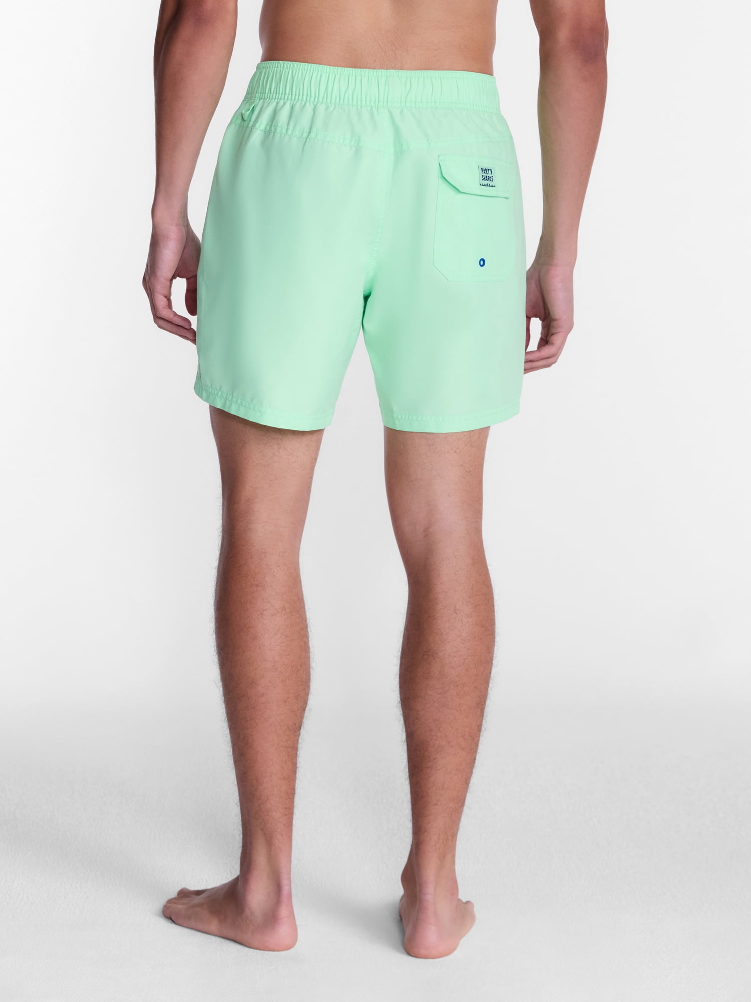 Party Sharks Men's Swim Trunks, 6.5" Inseam, Sizes S-XL