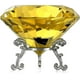 thumbnail image 1 of Pisapapeles de cristal de diamante de 80 mm (3,1 pulgadas) con forma de diamante grande con soporte Joyas de cristal Centros de mesa para decoración de bodas en el hogar (transparente), 1 of 5