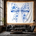 thumbnail image 6 of Blue Floral Ribbon Bow Tapestry, 6 of 7