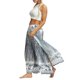 thumbnail image 4 of VISgogo Pantalones de pierna ancha de verano para mujer, pantalones sueltos sueltos de tiro medio con estampado bohemio con divisiones para yoga, playa, vacaciones VISgogo  moda, 4 of 7