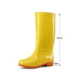 thumbnail image 3 of Frontwalk Womens Mens Rubber Boot Lightweight Rain Boots Wide Calf Garden Shoes Work Comfort Waterproof Unisex Slip Resistant Rainboot Yellow Tall Tube 10, 3 of 3