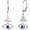 Evil Eye, variant on Evil Eye Earrings 925 Sterling Silver Leverback Earrings Devil's Eye Earring Spiritual Protection Ear Jewelry Blue Eye Gifts for Women Friends (with Gift Box)