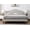 Beige, variant on Full Upholstered Platform Bed Frame with 47" Tall Adjustable Headboard - Black - Oliver & Smith - Elizabeth