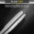 thumbnail image 3 of Uxcell Hand Plug Tap 7/16-14 BSW 2B Thread Plug Style Taps Straight Flute Screw Tapping Threading Tool, 3 of 6