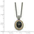 thumbnail image 2 of 14K Two-Tone Gold necklace Gemstone Yellow Onyx Oval 18 in 2 mm, 2 of 2