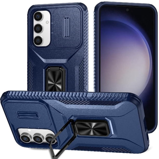 Funda para GANGXUN Samsung Galaxy S23 FE - Soporte metálico, Función magnética, Azul