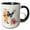Black/White, variant on 3drose, Pretty Floral Monogram Initial K, 11oz Magic Transforming Mug