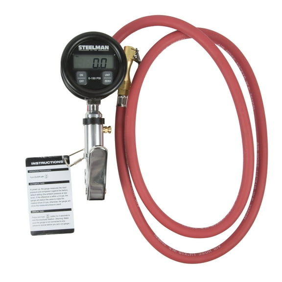 STEELMAN 99059 0-150 PSI Digital Gauge Inflator with 5-Foot Whip Hose