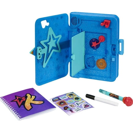 Karma's World Musical Electronic Toy Journal with Marker, Record Player & 2 Collectible Records (8 x 6-in)
