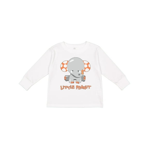 Inktastic Little Peanut Cute Baby Elephant Boys or Girls Long Sleeve Toddler T-Shirt