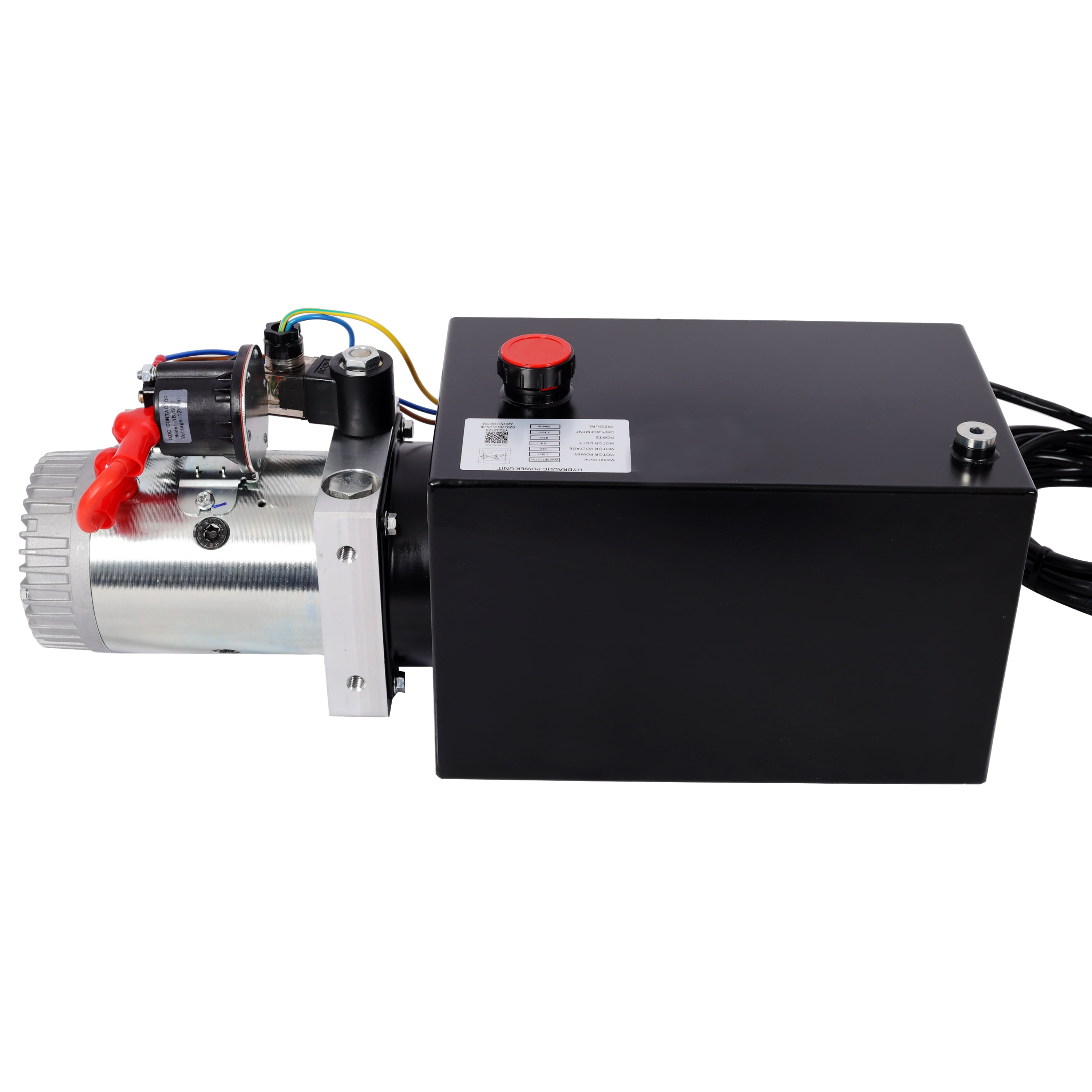 12V Hydraulic Pump, 3 HP, 2950 PSI, 8-Quart Reservoir, Heavy-Duty, Dump Trailer Use