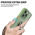 thumbnail image 3 of CoverON For Apple iPhone 14 Pro Max Phone Case, Clear Back Ring Holder Kickstand Cover, Green, 3 of 7