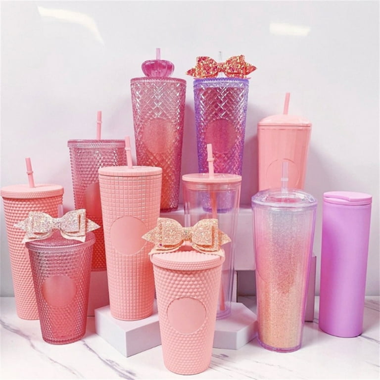 Arilaca Studded Tumbler with Straw and Lid 24 Oz Large Tumbler with Lid and  Straw Pink Cups Reusable…See more Arilaca Studded Tumbler with Straw and
