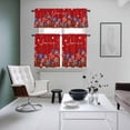 thumbnail image 4 of Independence Day Kitchen Curtains Sets for Windows 36 Inch Length, 4th of July Red Striped Stars Patriotic Rod Pocket Window Treatments Tier Curtains and Valances Set for Bedroom/Bathroom, 4 of 8