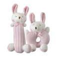 thumbnail image 1 of Sonajas Bebe Dara Baby Juego 2 pzas Felpa Extra Suave Juguete Conejo Jug0020, 1 of 5