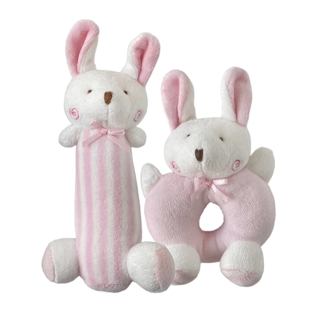 Sonajas Bebe Dara Baby Juego 2 pzas Felpa Extra Suave Juguete Conejo Jug0020