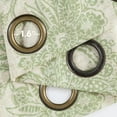 thumbnail image 6 of JINCHAN Linen Floral Printed Curtains Grommet Top Scroll Medallion Design Drapes Retro Window Curtain 2 Panels for Living Room Green on Beige W50 x L84, 6 of 7