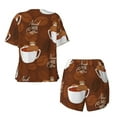 thumbnail image 5 of Lsque Sloths Need More Coffee Women's Short-Sleeved Pajama Set - 2 Piece Soft and Lightweight Sleepwear Set-3X-Large, 5 of 9