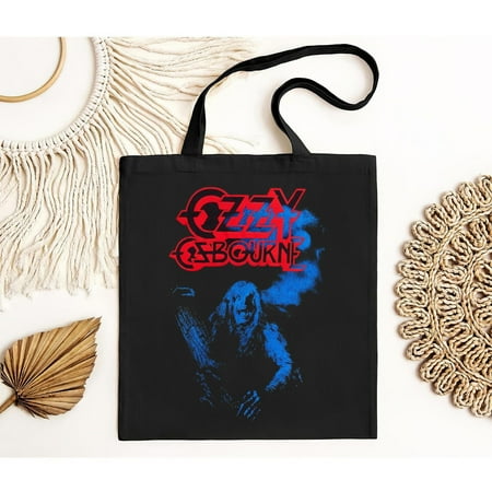 vintage Ozzy Osbourne Bark At The Moon Puff Paint Tote Bag Up to -TH23291