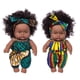 thumbnail image 4 of Muñeca de bebé de 8 pulgadas con ropa, muñeca Africana suave de vinilo realista lavable, regalos de cumpleaños para niños y niñas, 4 of 4