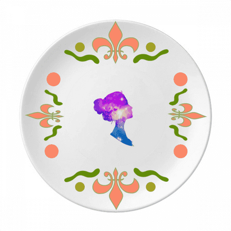 

Avatar Star Girl Outline Flower Ceramics Plate Tableware Dinner Dish