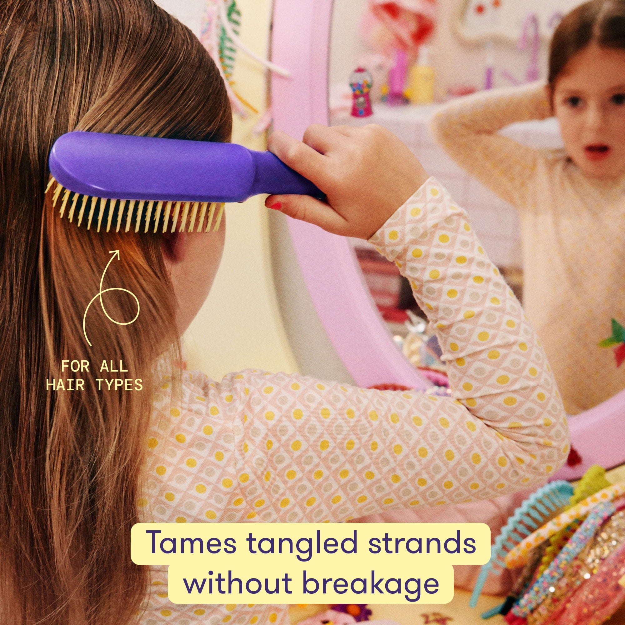 Frida for Kids Hair Brush for Kids, Detangling Brush, All Hair Types