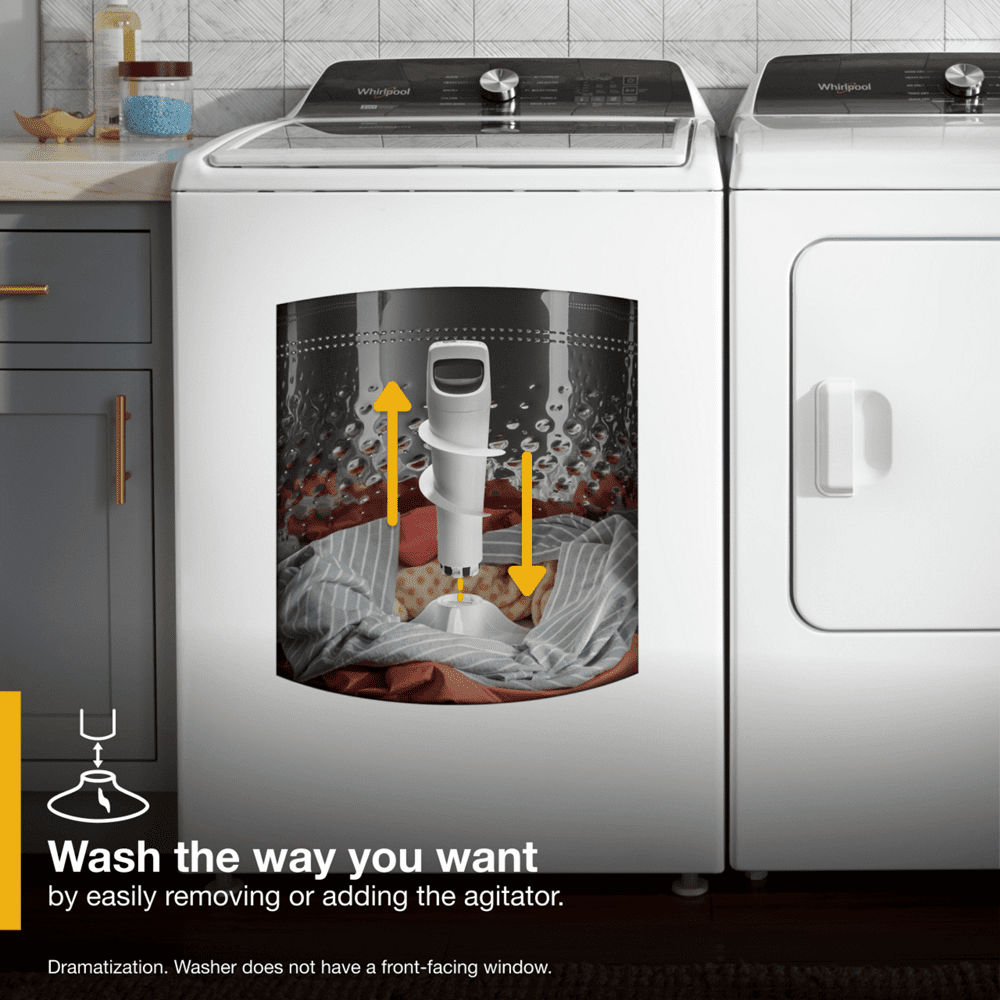 ブラック トップローディング洗濯機 Whirlpool Washing Machine - 4.7-4.8 Cu. ft. Top Load Washer with 2